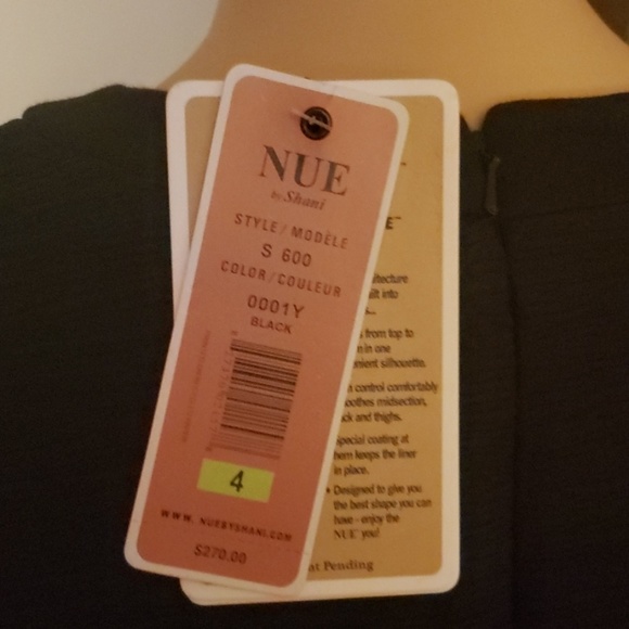 NWT Nue by Shani Black Textured Dress Sz 4 - Picture 4 of 7